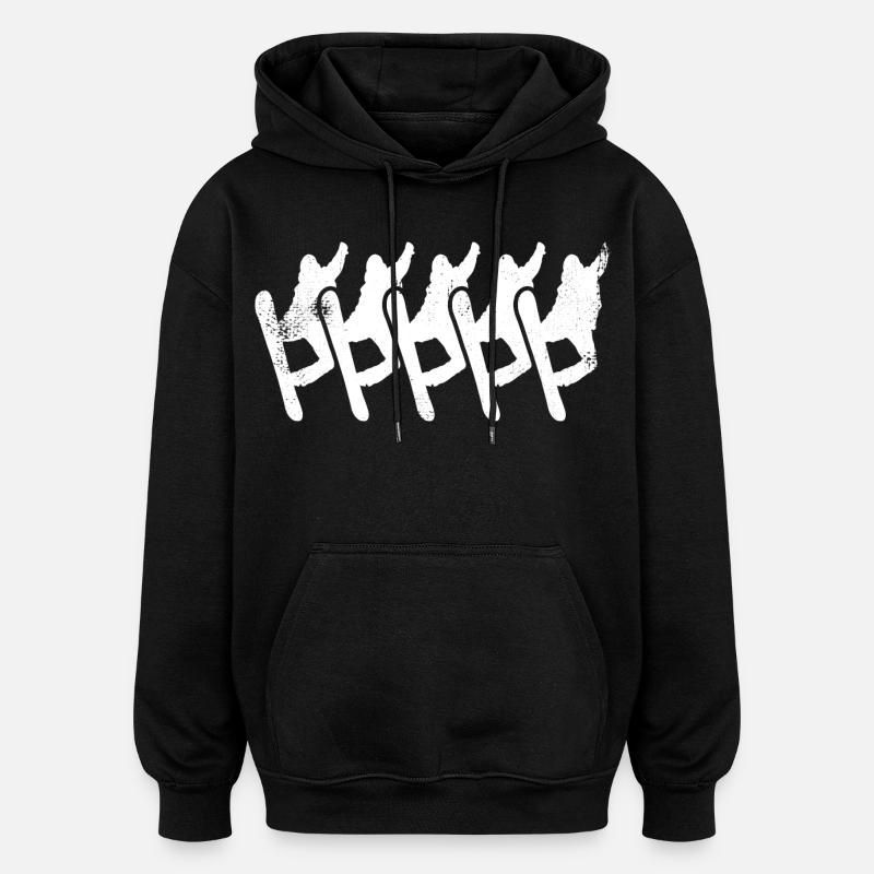 Amateurs de snowboard - Sweat à capuche oversize unisexe - noir