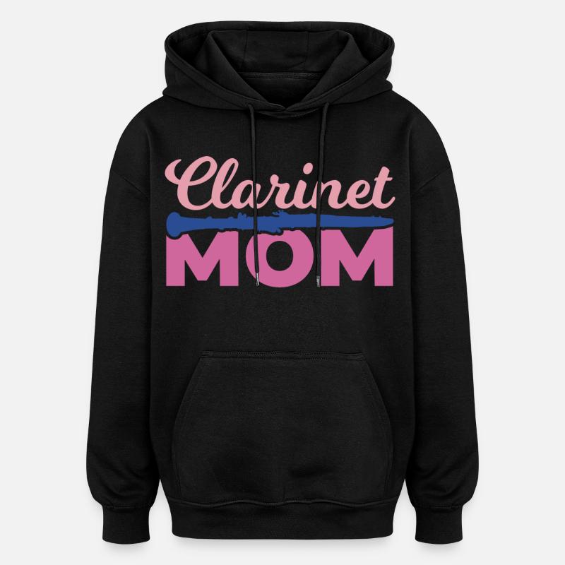 Clarinette Mama - Sweat à capuche oversize unisexe - noir