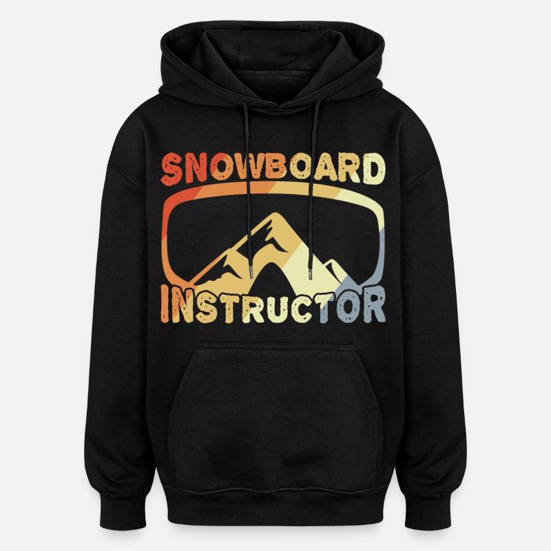Moniteur de snowboard - Sweat à capuche oversize unisexe - noir