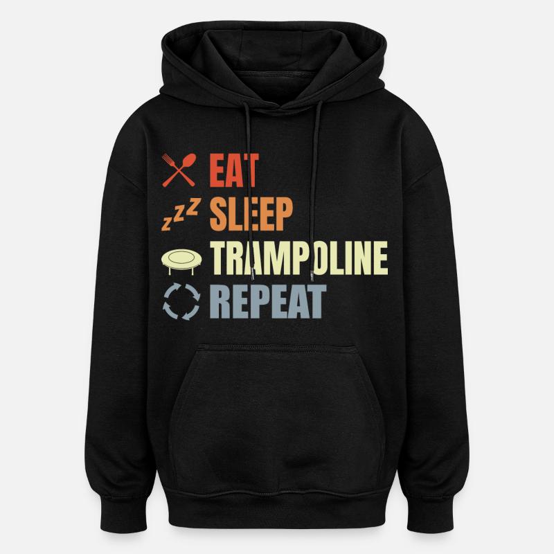 Routine de saut de trampoline - Sweat à capuche oversize unisexe - noir