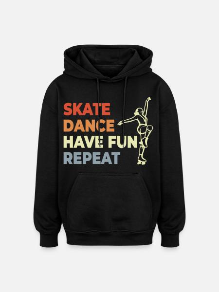 Roller Skate Lovers - Oversized Unisex Hoodie - black