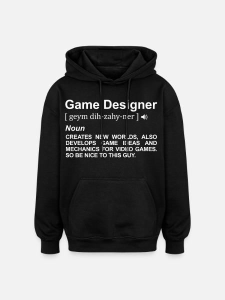 Game Designer Meaning - Oversized Unisex Hoodie - black