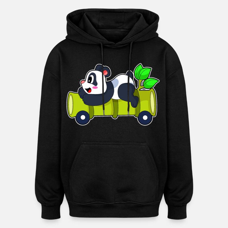 Panda Auto - Oversized Unisex Hoodie - Schwarz