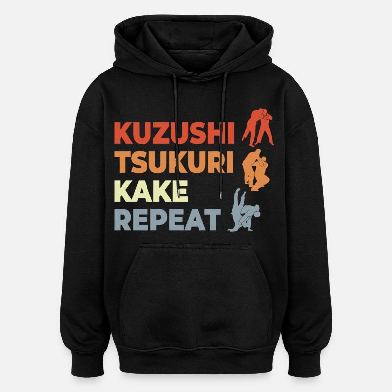 Judo Techniques - Oversized Unisex Hoodie - black