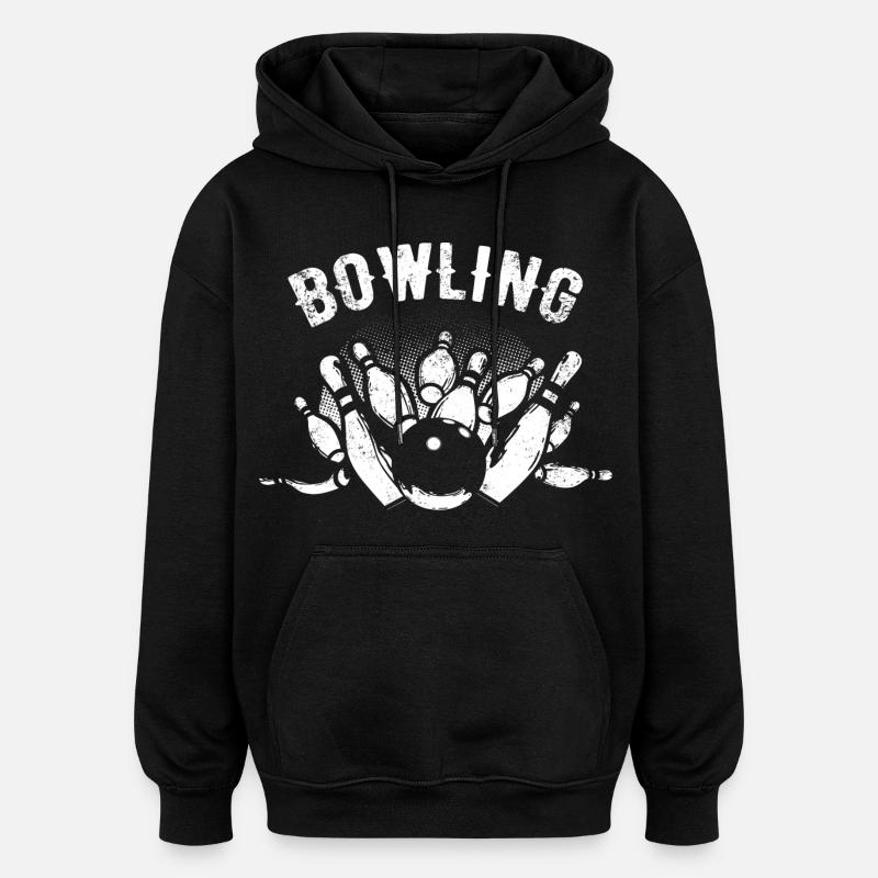 Bowling - Sweat à capuche oversize unisexe - noir