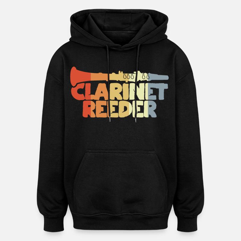 Anches de clarinette - Sweat à capuche oversize unisexe - noir