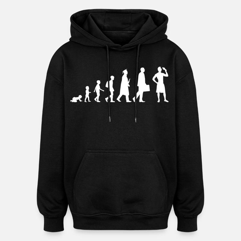Ice Cream Evolution - Oversized Unisex Hoodie - black