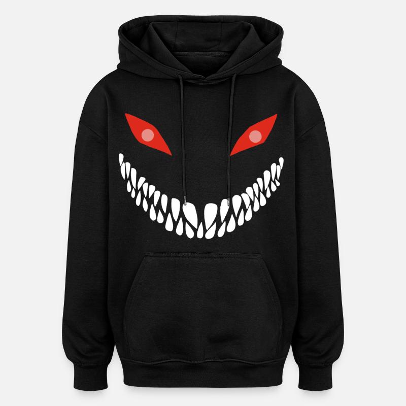 Sourire carnassier - Sweat à capuche oversize unisexe - noir