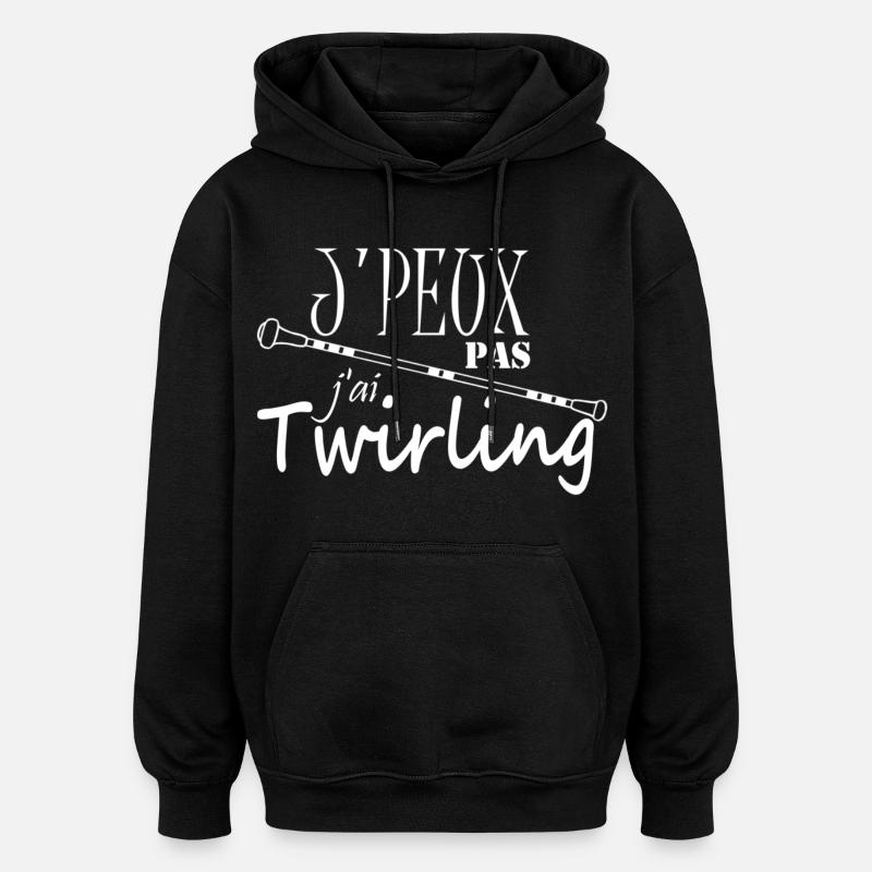 J'peux pas j'ai Twirling - Sweat à capuche oversize unisexe - noir