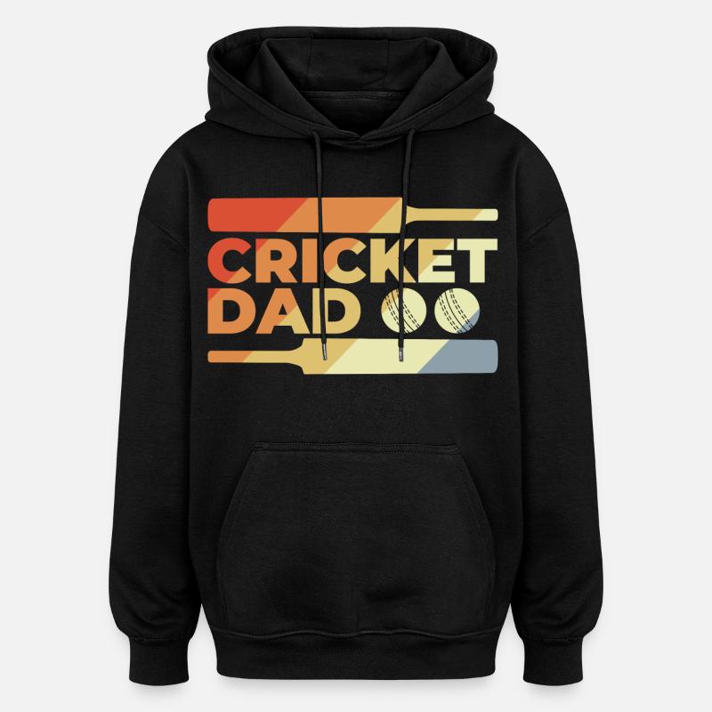 Drôle de papa de cricket - Sweat à capuche oversize unisexe - noir