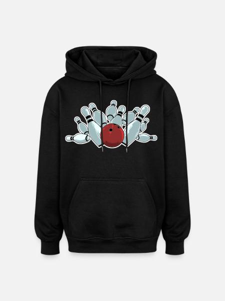 Bowling Strike - Oversized Unisex Hoodie - black