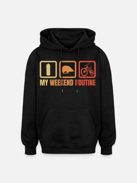 My weekend routine - Oversized Unisex Hoodie - black