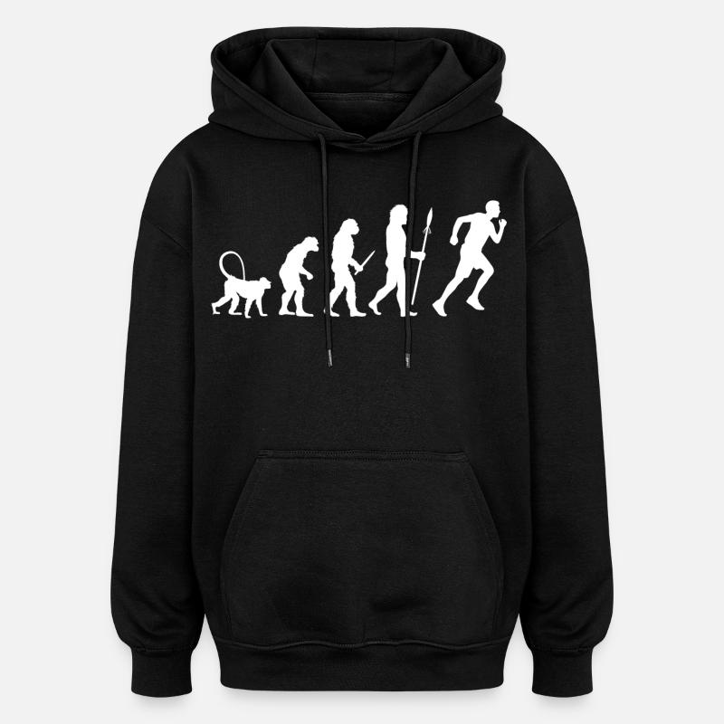 Jogger Evolution - Oversized Unisex Hoodie - black