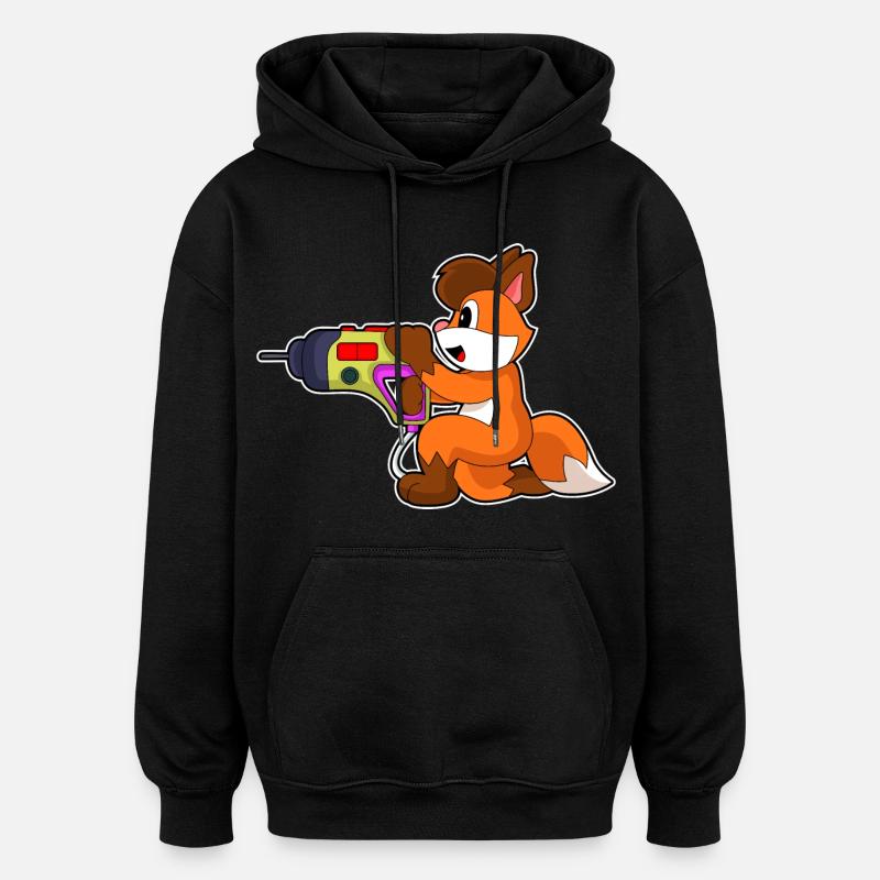 Fuchs Craftsman Drill - Sweat à capuche oversize unisexe - noir