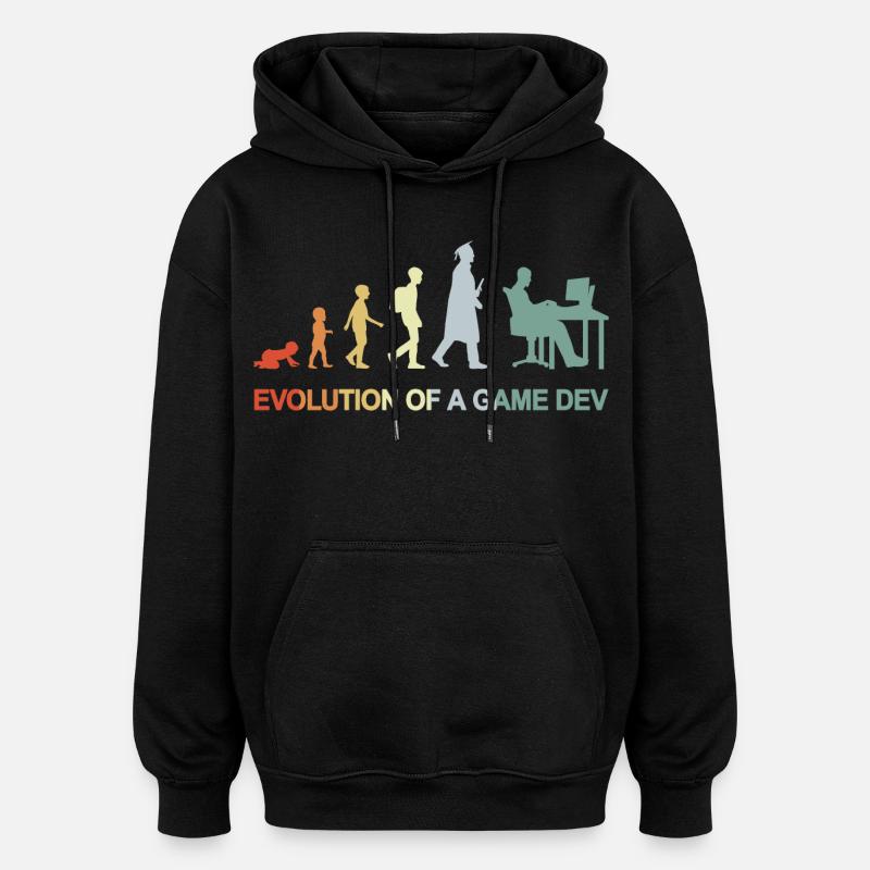 Game Dev Evolution - Oversized Unisex Hoodie - Schwarz