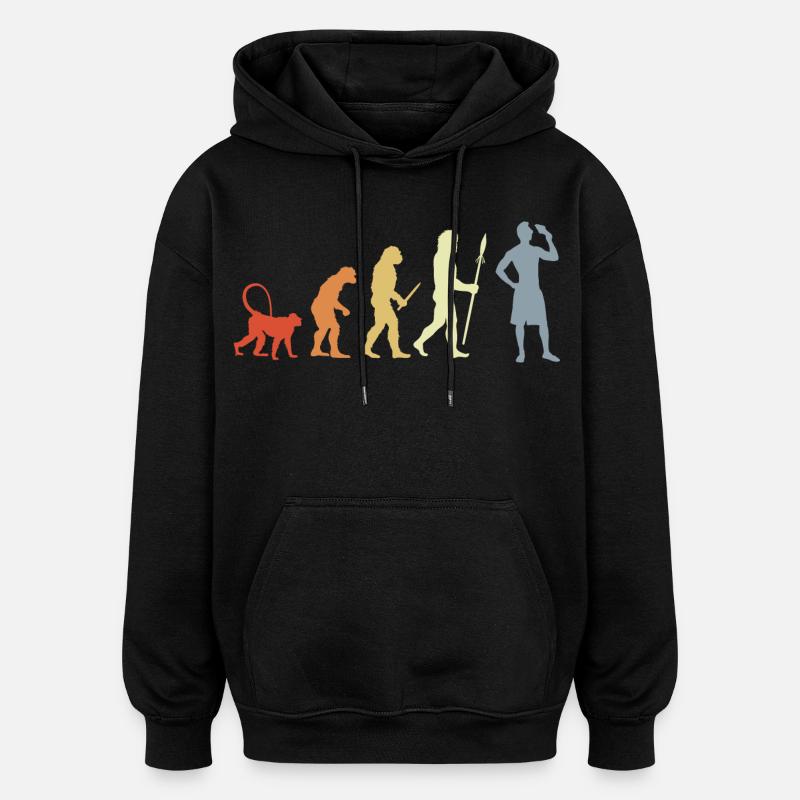 Evolution Eiscreme Liebhaber - Oversized Unisex Hoodie - Schwarz