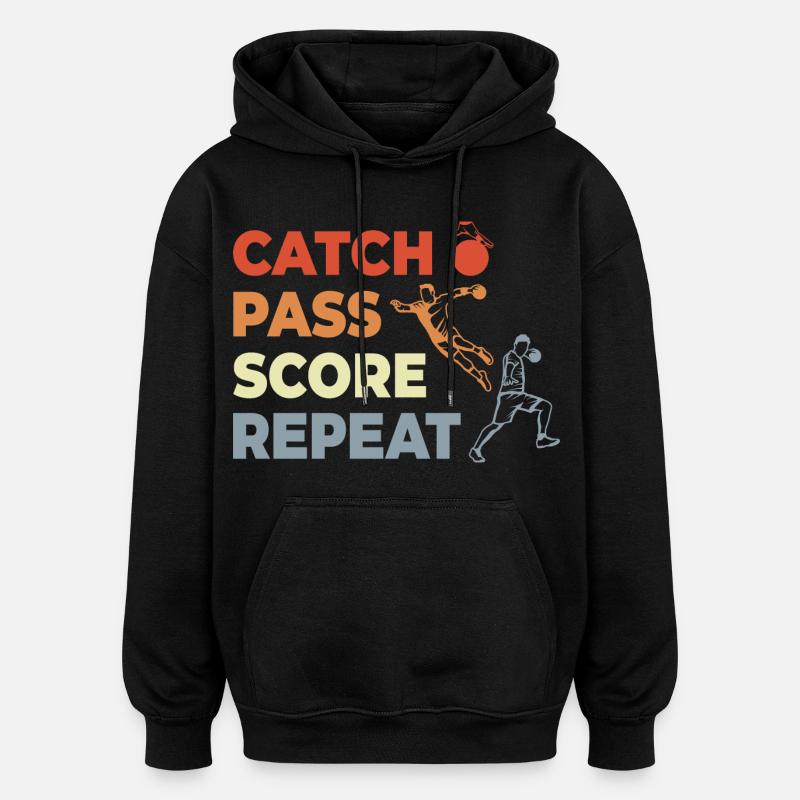 Handball Techniques - Oversized Unisex Hoodie - black