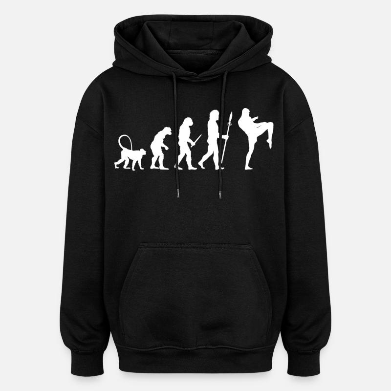 Development of a kickboxer - Oversized Unisex Hoodie - black