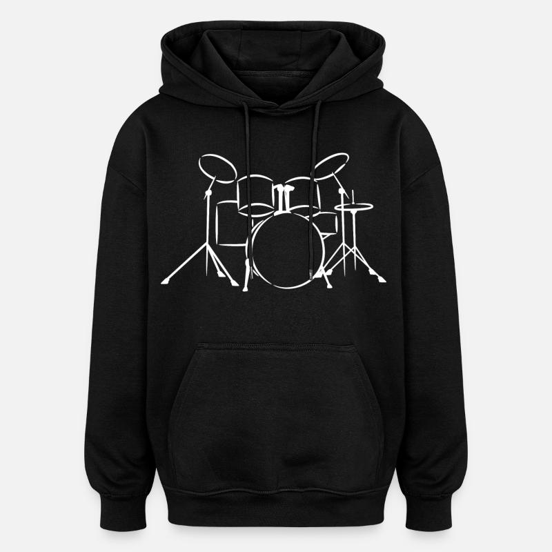 Percussion - Oversized Unisex Hoodie - black