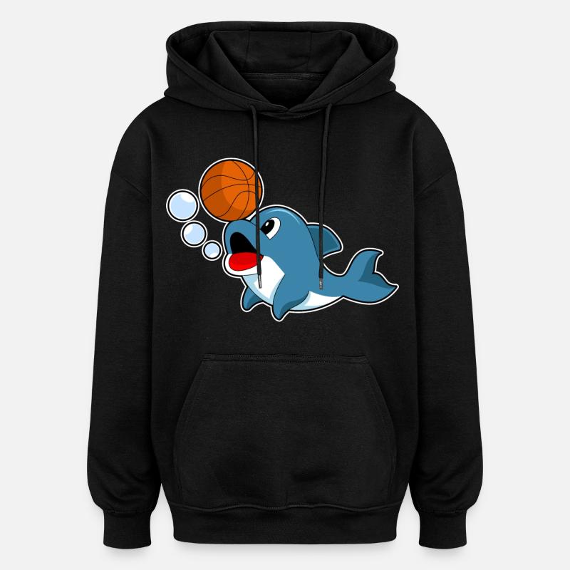 Dolphin Basketteur Basketteur - Sweat à capuche oversize unisexe - noir