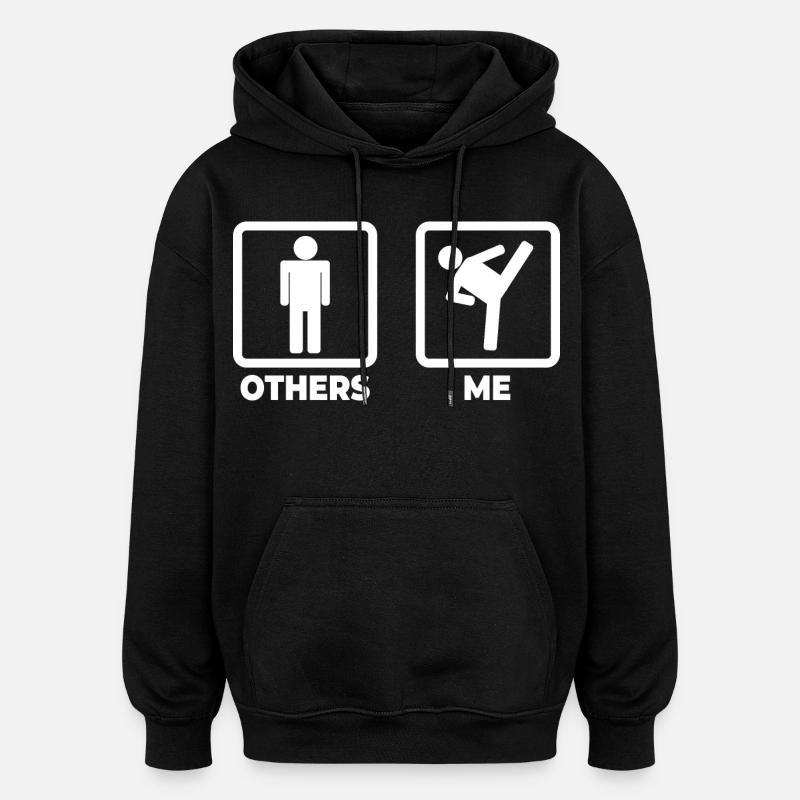 Ich als Kickboxer - Oversized Unisex Hoodie - Schwarz