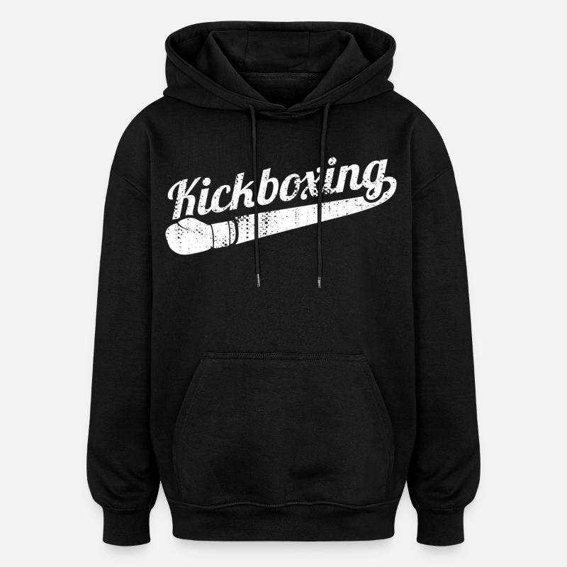 Kickboxing amusant - Sweat à capuche oversize unisexe - noir