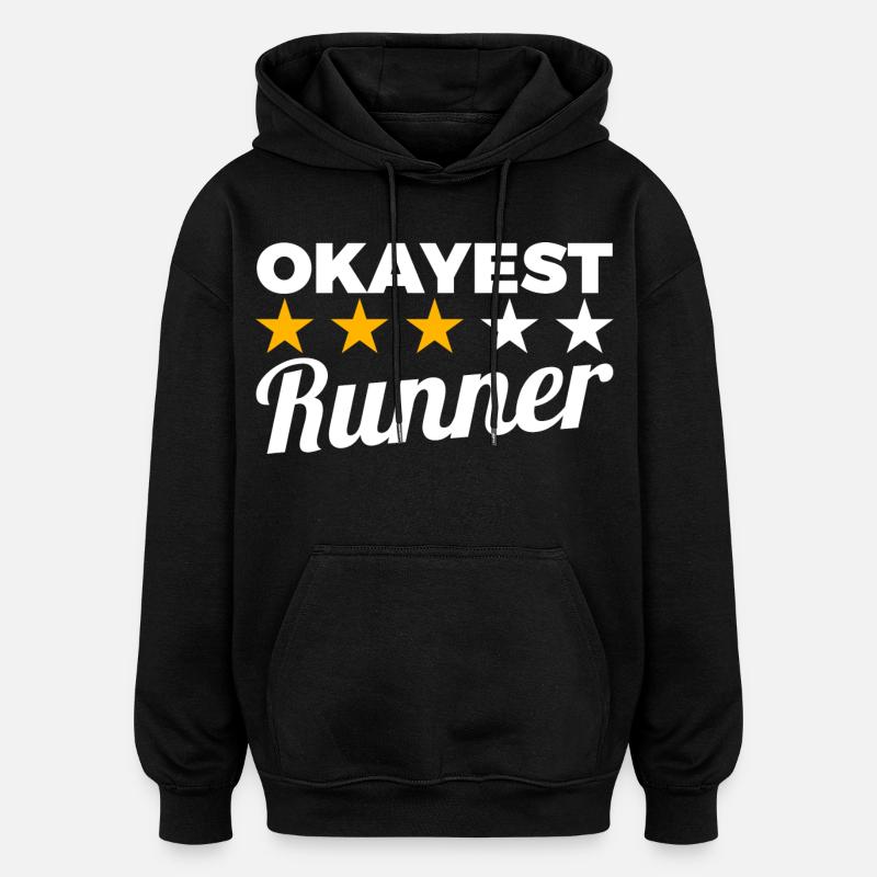 Average Runner - Oversized Unisex Hoodie - black