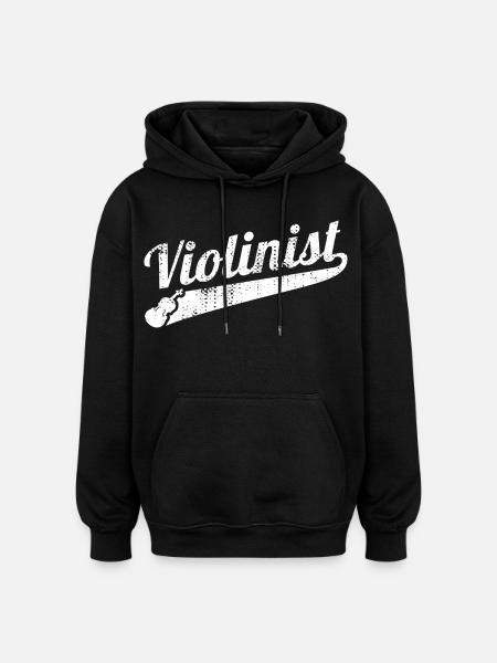 Funny violinist - Oversized Unisex Hoodie - black