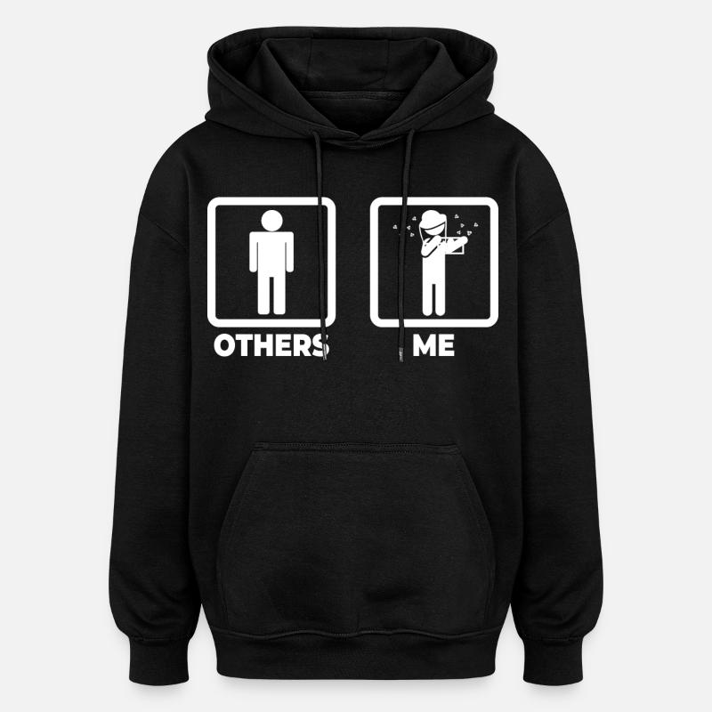 Figure de bâton d’apiculteur - Sweat à capuche oversize unisexe - noir