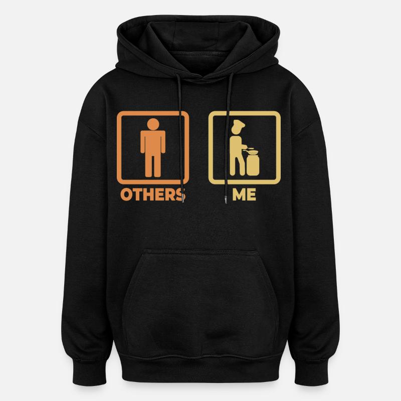 Figurine de bâton de cuisinier - Sweat à capuche oversize unisexe - noir