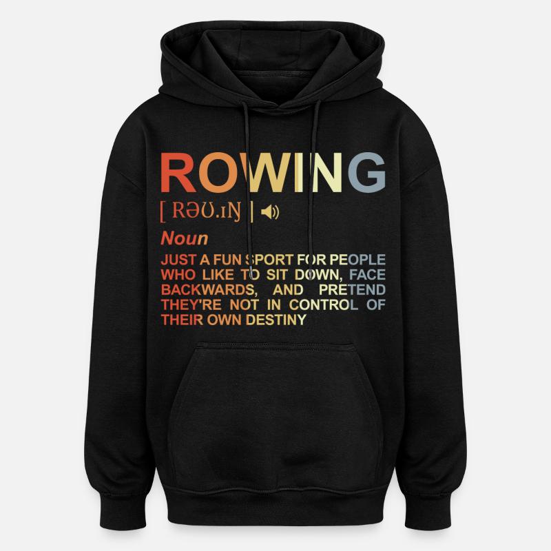 Terme d’aviron - Sweat à capuche oversize unisexe - noir