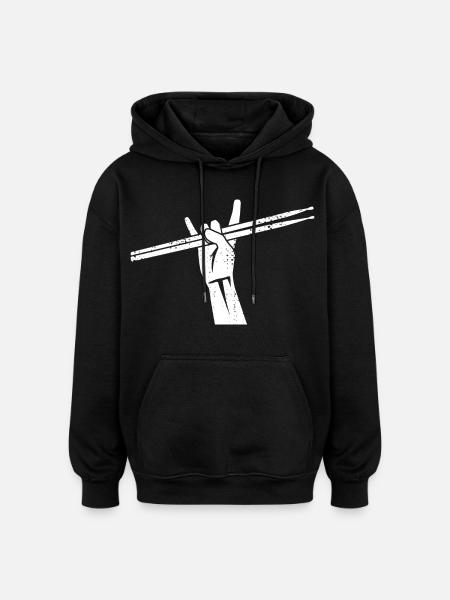 Drummer Rock Music - Oversized Unisex Hoodie - black