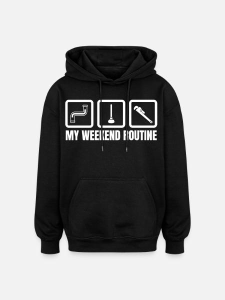 Installer Weekend - Oversized Unisex Hoodie - black