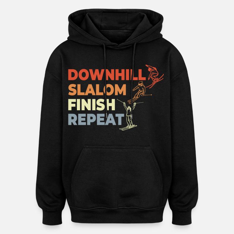 Ski - Sweat à capuche oversize unisexe - noir