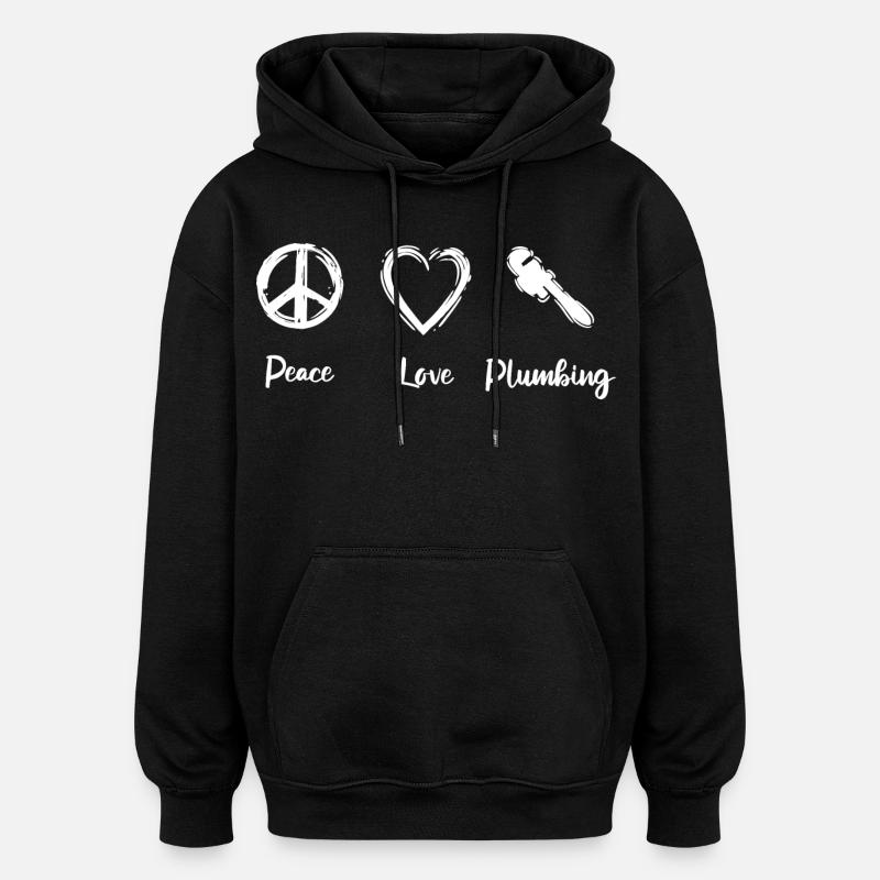 J’adore être plombier - Sweat à capuche oversize unisexe - noir