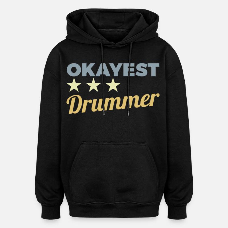 Durchschnittlicher Schlagzeuger - Oversized Unisex Hoodie - Schwarz