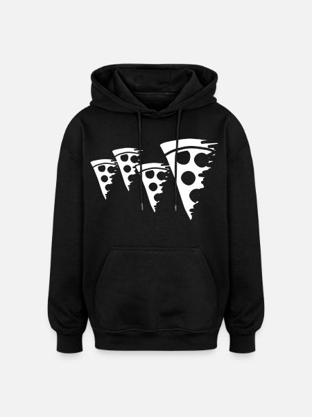 Pizza Sketch - Oversized Unisex Hoodie - black