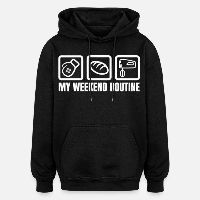 Fun Bakery Weekend - Oversized Unisex Hoodie - black