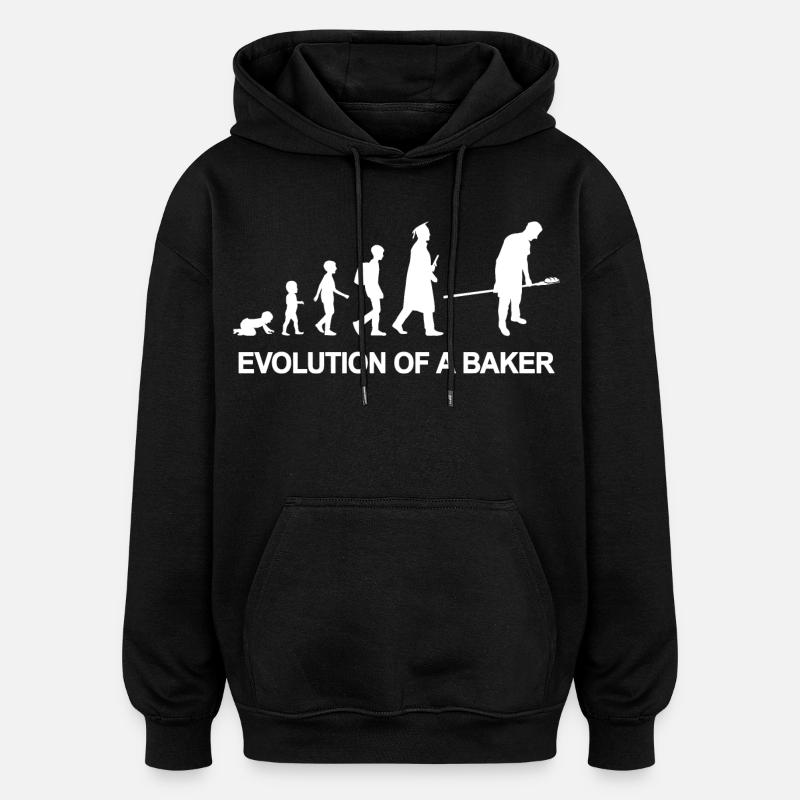 Développement d’un boulanger - Sweat à capuche oversize unisexe - noir