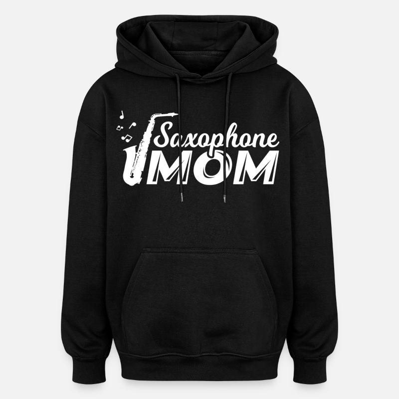 Saxophoniste Mère - Sweat à capuche oversize unisexe - noir