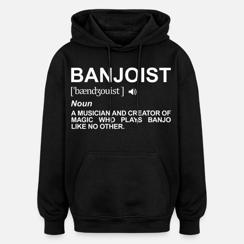 Banjospieler Definition - Oversized Unisex Hoodie - Schwarz