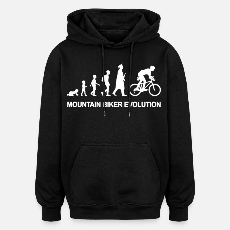 Vom Kind zum Mountainbiker - Oversized Unisex Hoodie - Schwarz