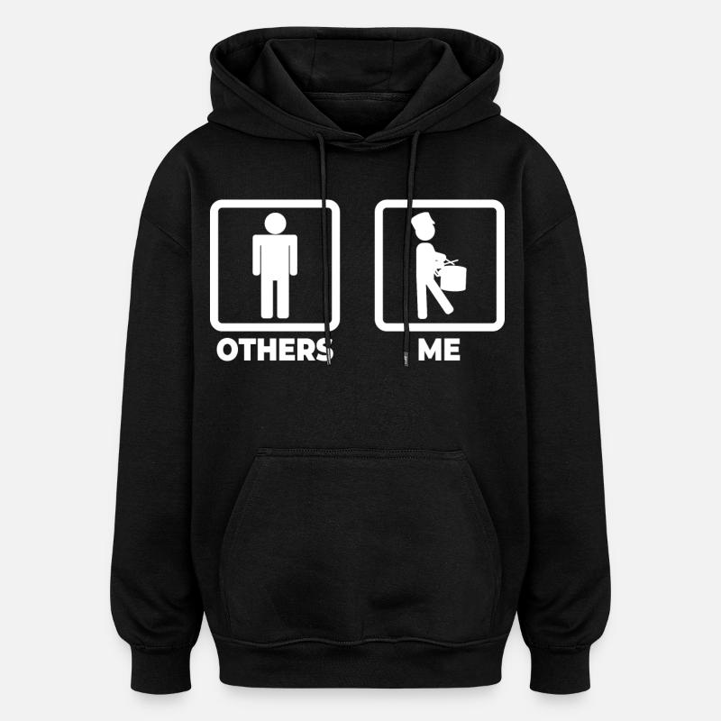 Lustiger Schnarrtrommler - Oversized Unisex Hoodie - Schwarz