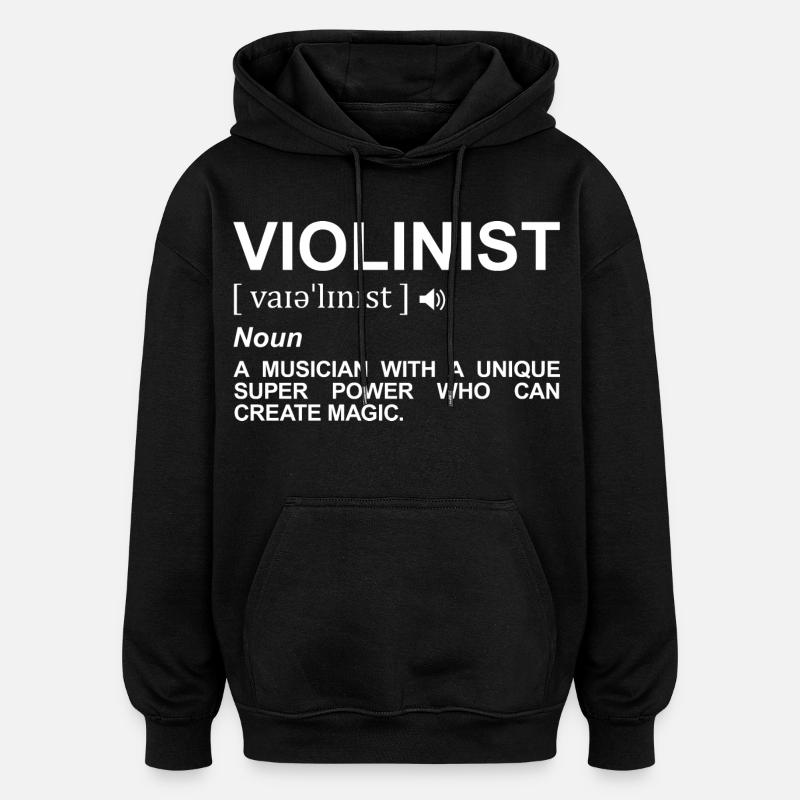Violinisten Wörterbuch - Oversized Unisex Hoodie - Schwarz