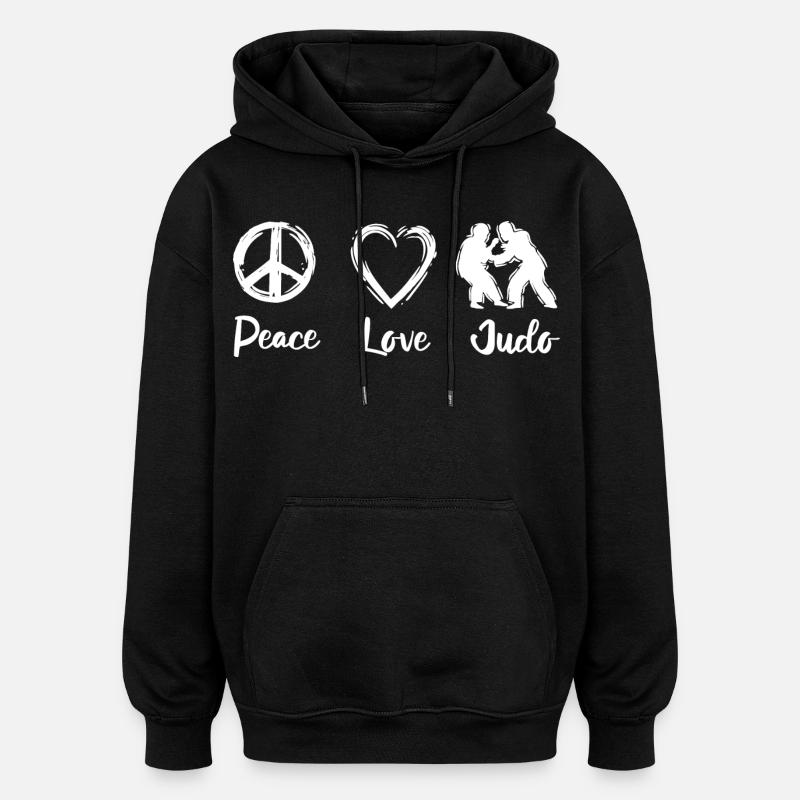 Dicton de judo - Sweat à capuche oversize unisexe - noir