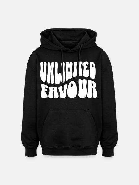Unlimited favour. - Oversized Unisex Hoodie - black
