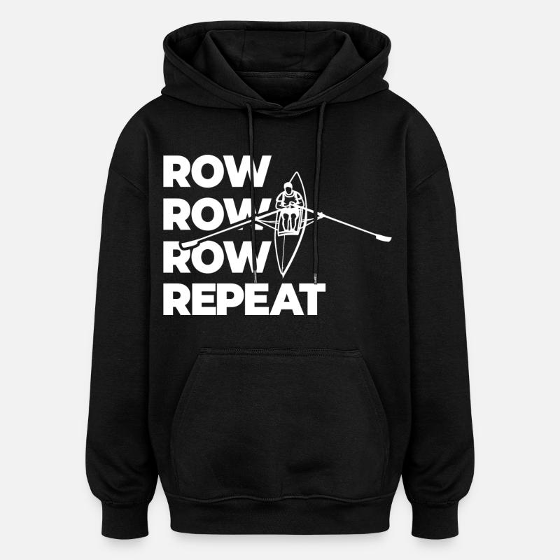 Aviron Aviron Aviron Répétition de l’aviron - Sweat à capuche oversize unisexe - noir