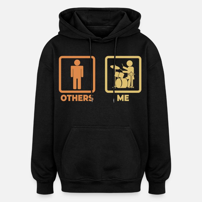 Figurine bâton de batteur - Sweat à capuche oversize unisexe - noir