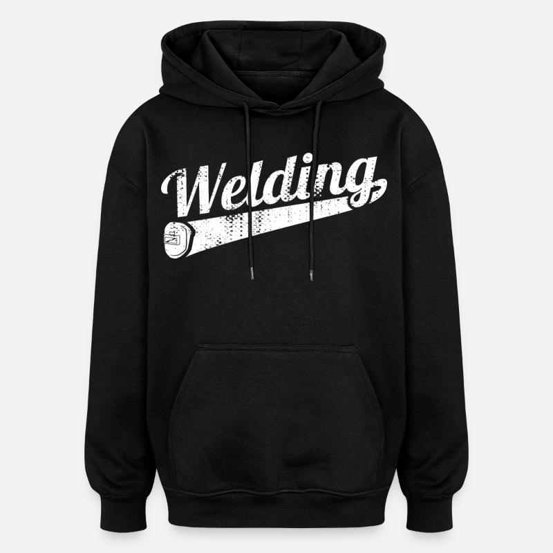 Soudeur drôle - Sweat à capuche oversize unisexe - noir