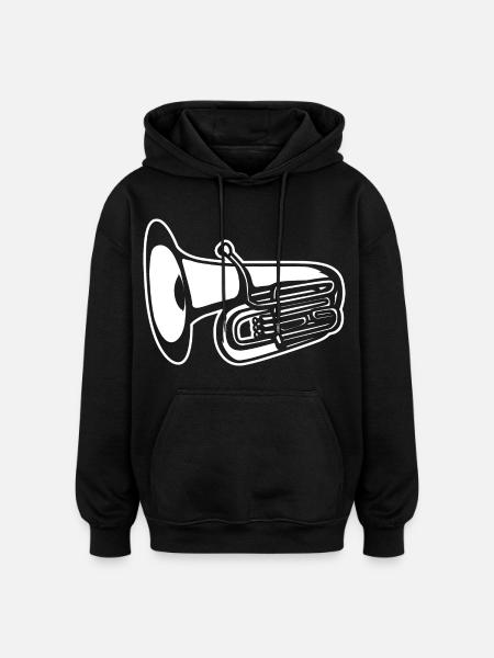 Tuba - Oversized Unisex Hoodie - black